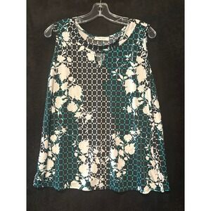 Rue Juju XL Top Floral Geometric‎ Print Sleeveless Blouse Tank